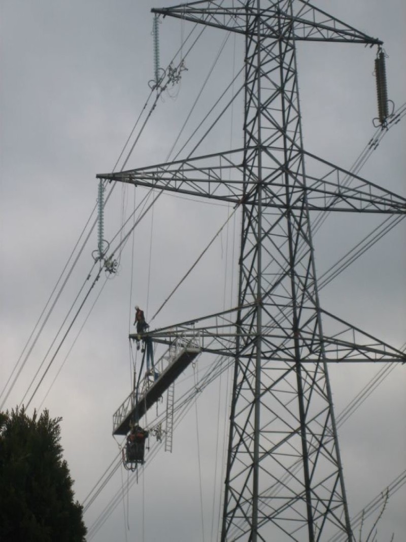 Other image for Overhead power line replacement underway